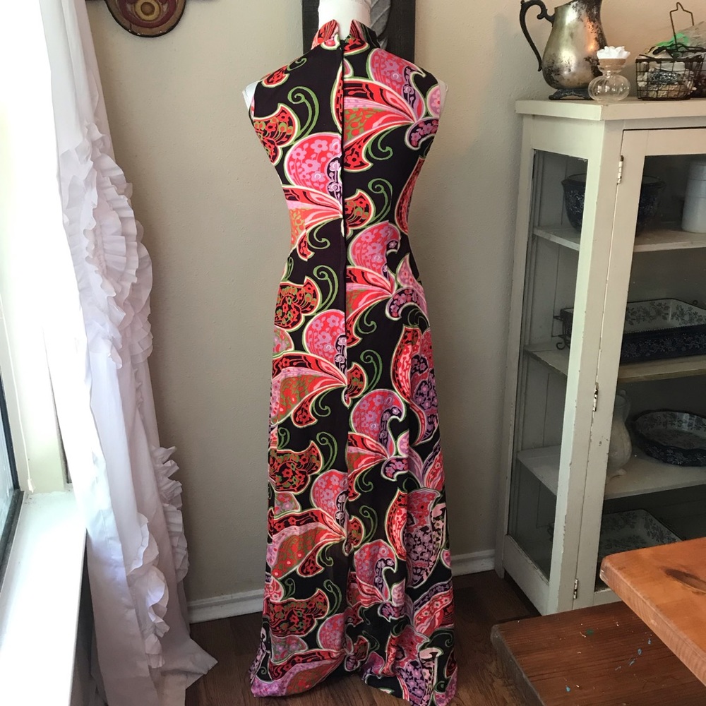 vintage retro maxi dress - Picture 3 of 5